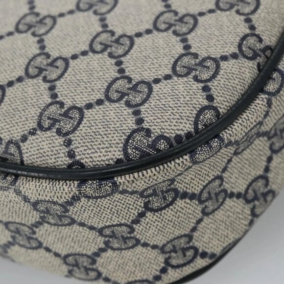 GUCCI GG Supreme Sherry Line Clutch Bag PVC Navy Red 89 01 034 Auth 103583 - Picture 3 of 16